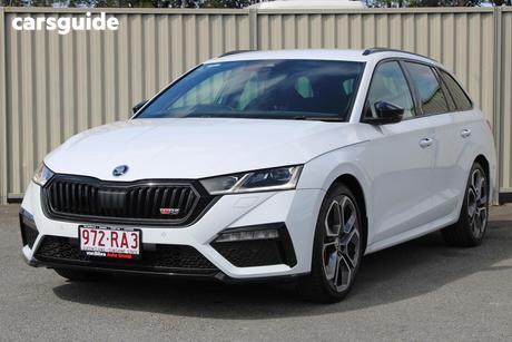 White 2022 Skoda Octavia Wagon Rs