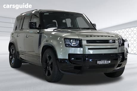 Green 2022 Land Rover Defender Wagon 110 D300 X-Dynamic Hse (220Kw)