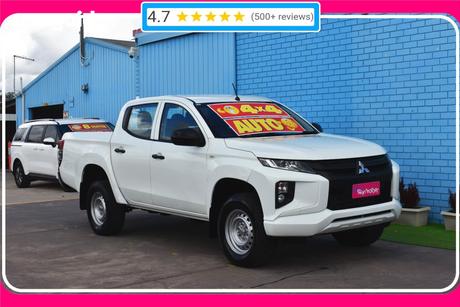 White 2020 Mitsubishi Triton Double Cab Pick Up Glx (4X4)