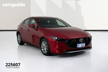 Red 2019 Mazda 3 Hatchback G20 Pure