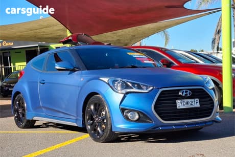 Blue 2015 Hyundai Veloster Coupe Sr Turbo