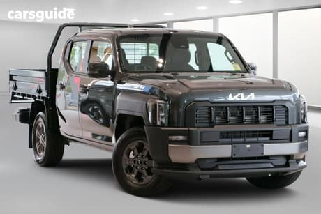 Grey 2025 Kia Tasman Double Cab Chassis Sx (4X4) Black Fender