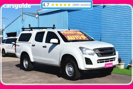 White 2019 Isuzu D-MAX Crew Cab Utility Sx (4X4)