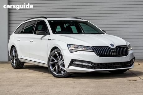 White 2020 Skoda Superb Wagon 206 Tsi Sportline