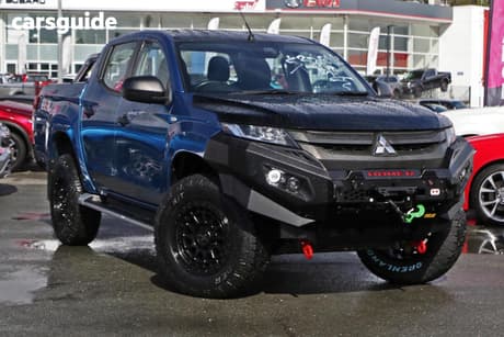 Blue 2018 Mitsubishi Triton Double Cab Chassis Glx (4X4)