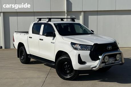 White 2022 Toyota Hilux Double Cab Pick Up Workmate Hi-Rider (4X2)