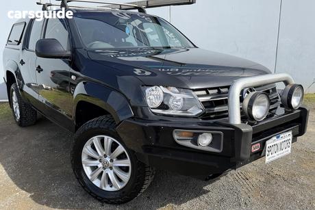 Black 2011 Volkswagen Amarok Dual Cab Utility Tdi400 (4X4)
