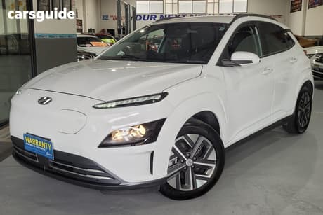 White 2021 Hyundai Kona SUV ELECTRIC ELITE