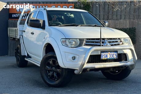 White 2014 Mitsubishi Triton Double Cab Utility Glx (4X4)