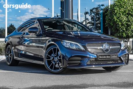 Blue 2020 Mercedes-Benz C200 Coupe