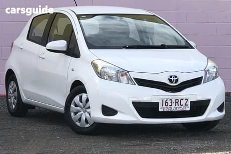 White 2014 Toyota Yaris Hatchback Yr