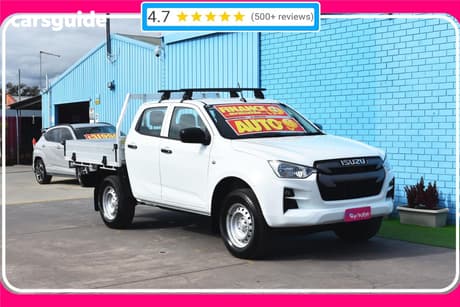 White 2022 Isuzu D-MAX Crew Cab Chassis Sx (4X4)