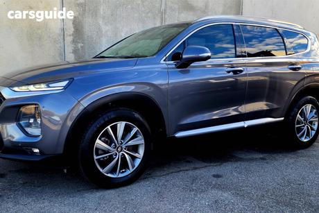 Grey 2019 Hyundai Santa FE Wagon Elite Crdi Satin (Awd)