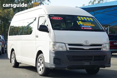 White 2012 Toyota HiAce Bus Commuter