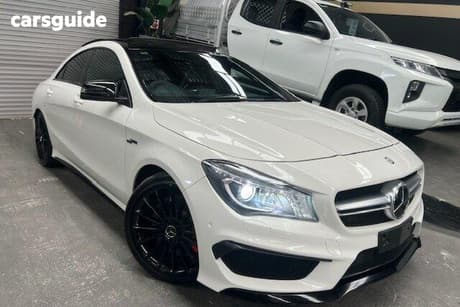 White 2014 Mercedes-Benz CLA45 Coupe Amg