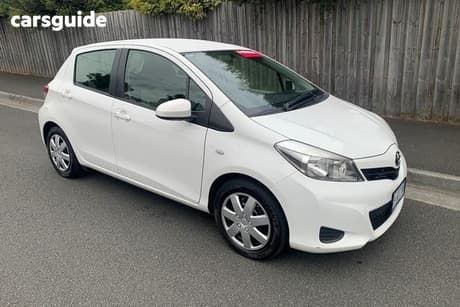 White 2012 Toyota Yaris Hatchback Yrs
