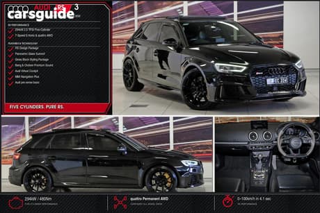 Black 2020 Audi RS3 Sportback 2.5 Tfsi Quattro