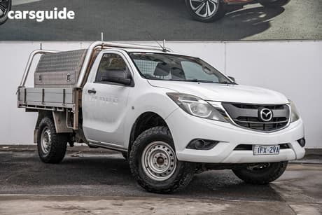 White 2015 Mazda BT-50 Cab Chassis Xt (4X4)