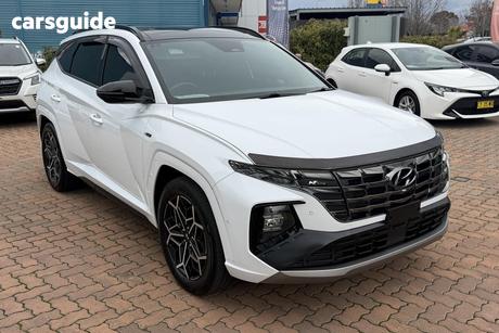 White 2023 Hyundai Tucson Wagon Highlander (Awd)