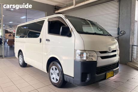 White 2015 Toyota HiAce Van Lwb