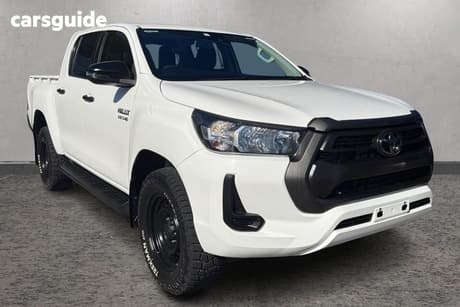 White 2022 Toyota Hilux Double Cab Pick Up Workmate Hi-Rider (4X2)