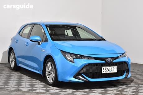 Blue 2022 Toyota Corolla Hatchback Ascent Sport Hybrid