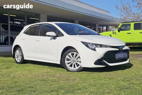 White 2023 Toyota Corolla Hatchback Ascent Sport