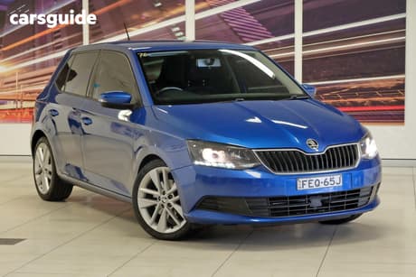 Blue 2017 Skoda Fabia Hatchback 81 Tsi