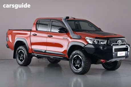 Orange 2018 Toyota Hilux Dual Cab Utility Rugged X (4X4)