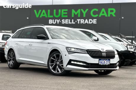 White 2021 Skoda Superb Wagon 206 Tsi Sportline