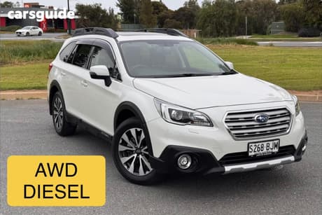 White 2016 Subaru Outback Wagon 2.0D Premium