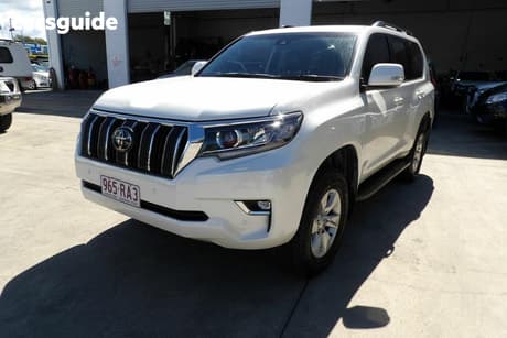 White 2020 Toyota Landcruiser Prado Wagon Gxl Flat Tailgate