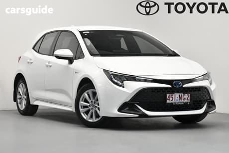 White 2025 Toyota Corolla Hatchback Ascent Sport Hybrid