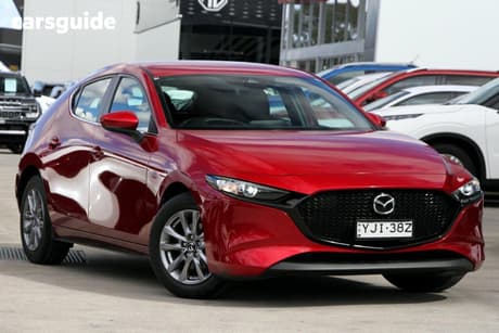 Red 2020 Mazda 3 Hatchback G20 Pure