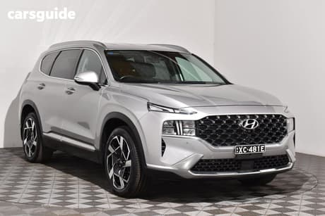 Silver 2022 Hyundai Santa FE Wagon Elite Crdi (Awd)