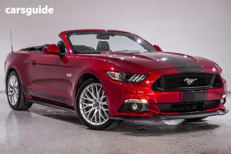 Red 2017 Ford Mustang Convertible Gt 5.0 V8