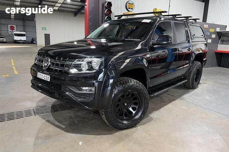 Black 2019 Volkswagen Amarok Dual Cab Utility V6 Tdi 550 Sportline