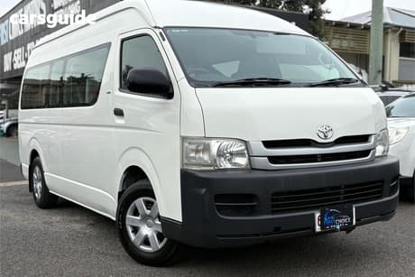 White 2010 Toyota HiAce Bus Commuter