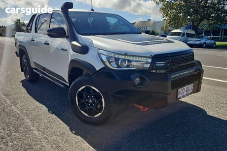 White 2018 Toyota Hilux Dual Cab Utility Rugged X (4X4)