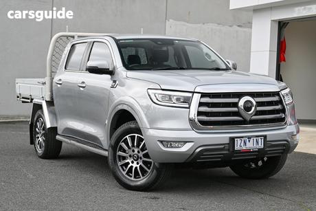 Silver 2023 GWM UTE Dual Cab Chassis Tray Cannon (4X4)