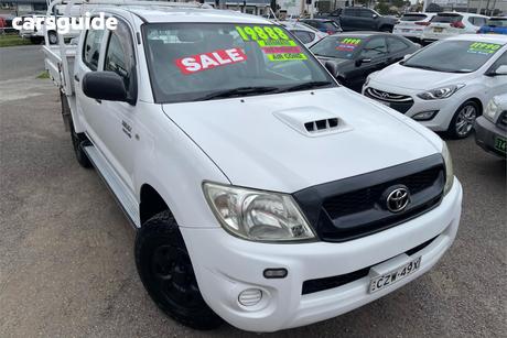 White 2010 Toyota Hilux Dual Cab Pick-up Sr (4X4)
