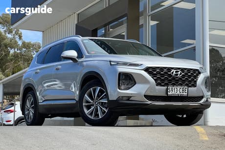 Silver 2019 Hyundai Santa FE Wagon Elite Crdi Satin (Awd)