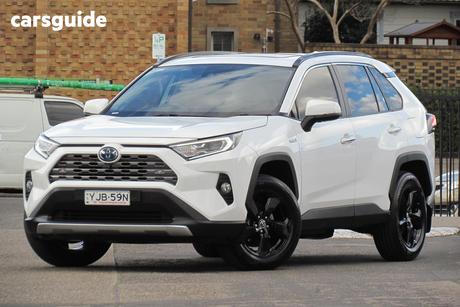 White 2019 Toyota RAV4 Wagon Cruiser 2Wd Hybrid