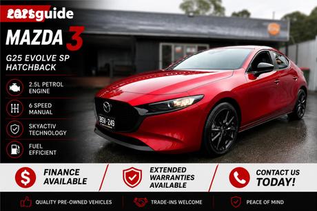 Red 2021 Mazda 3 Hatchback G25 Evolve Sp