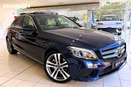 Blue 2020 Mercedes-Benz C300 Saloon