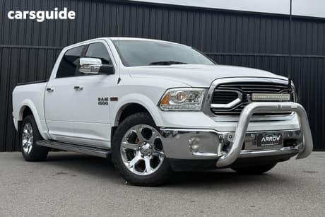White 2019 RAM 1500 Crew Cab Utility Laramie (4X4) Fd3.9