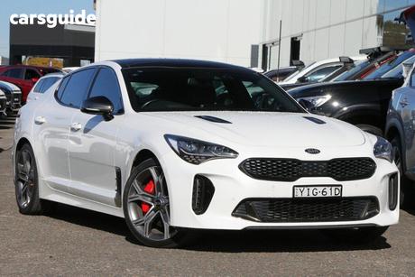 White 2018 Kia Stinger Sedan Gt (Black Leather)