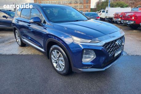 Blue 2018 Hyundai Santa FE Wagon Elite Crdi Satin (Awd)