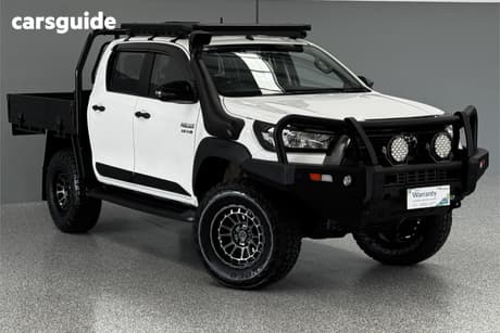 White 2021 Toyota Hilux Double Cab Chassis Sr (4X4)