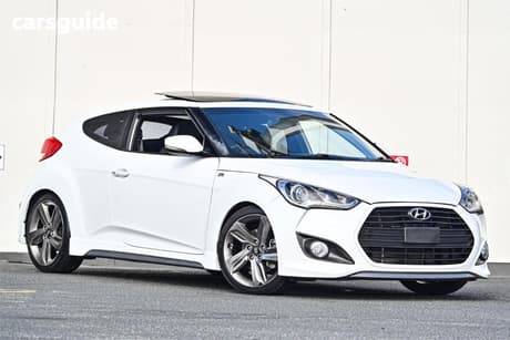 White 2013 Hyundai Veloster Coupe Sr Turbo